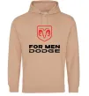 Мужская толстовка (худи) Dodge for men Песочный фото