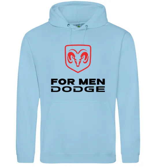 Мужская толстовка (худи) Dodge for men Голубой фото