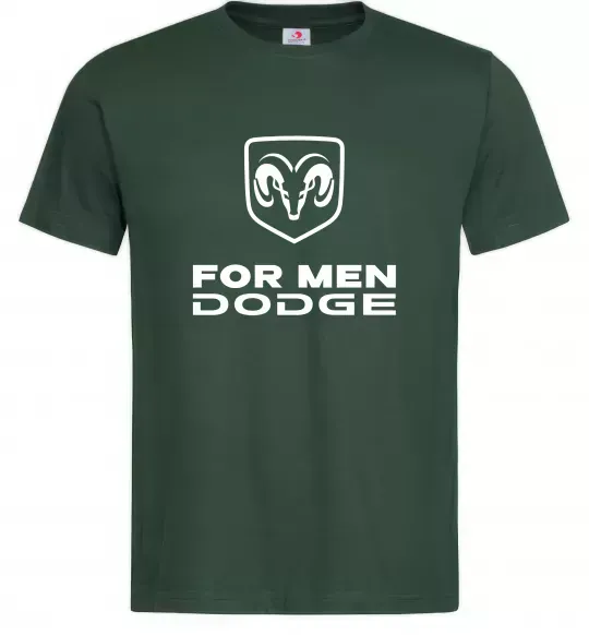 Мужская футболка Dodge for men Темно-зеленый фото