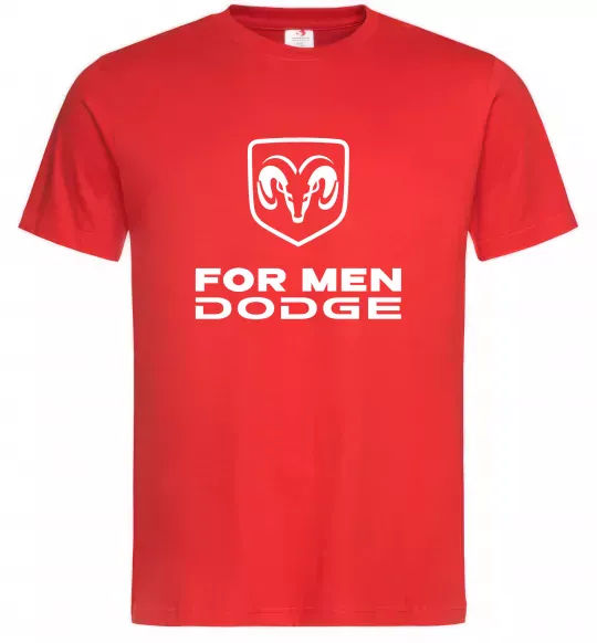 Мужская футболка Dodge for men Красный фото