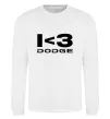 Світшот I <3 Dodge Білий фото