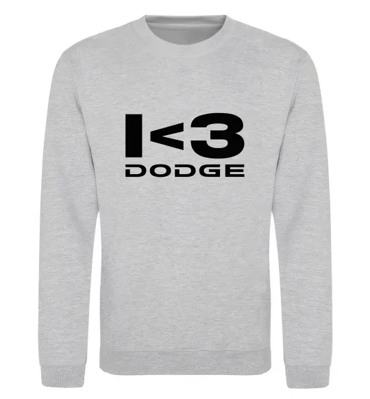 Світшот I <3 Dodge Сірий меланж фото