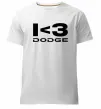 Мужская премиум футболка I <3 Dodge Белый фото