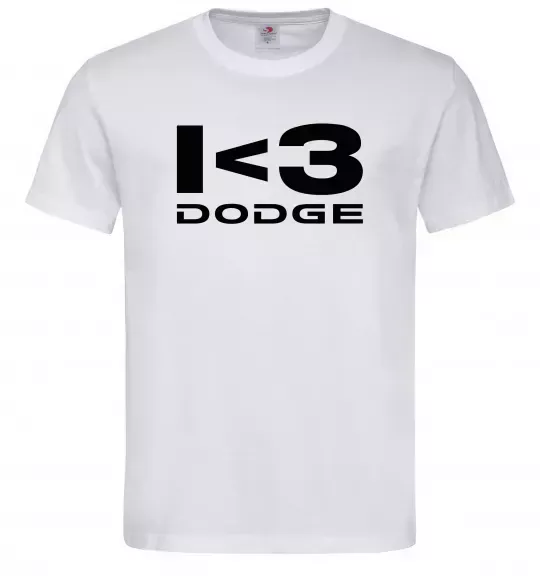 Чоловіча футболка I <3 Dodge Білий фото