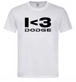 Мужская футболка I <3 Dodge Белый фото
