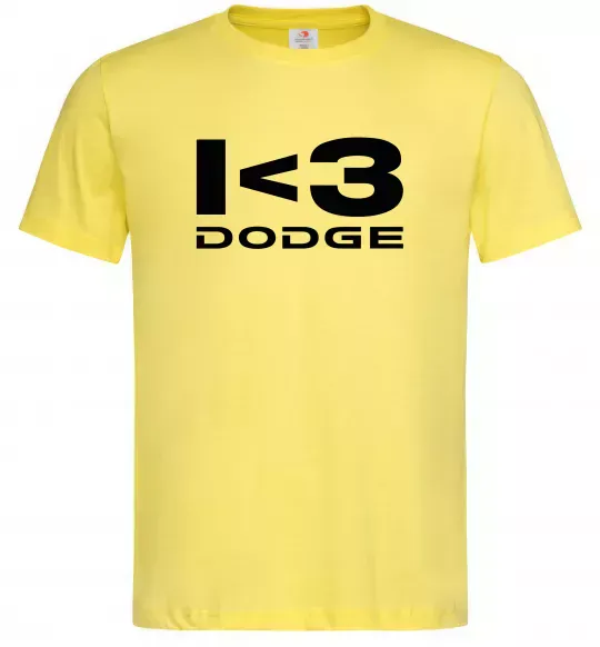 Чоловіча футболка I <3 Dodge Лимонний фото