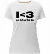 Женская премиум футболка I <3 Dodge Белый фото