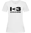 Женская футболка I <3 Dodge Белый фото