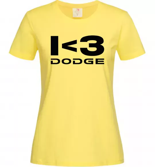Женская футболка I <3 Dodge Лимонный фото