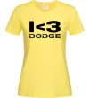 Женская футболка I <3 Dodge Лимонный фото