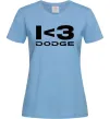 Женская футболка I <3 Dodge Голубой фото