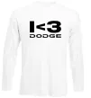 Лонгслів I <3 Dodge Білий Лонгслів I <3 Dodge Білий фото