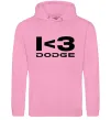 Мужская толстовка (худи) I <3 Dodge Розовый фото