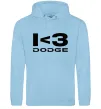 Мужская толстовка (худи) I <3 Dodge Голубой фото