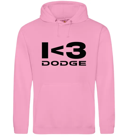 Женская толстовка (худи) I <3 Dodge Розовый фото