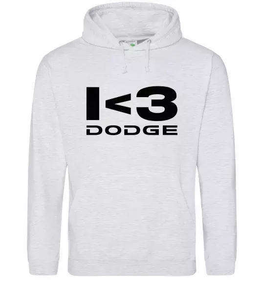 Жіноча толстовка (худі) I <3 Dodge Сірий меланж фото