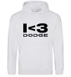 Жіноча толстовка (худі) I <3 Dodge Сірий меланж Жіноча толстовка (худі) I <3 Dodge Сірий меланж фото