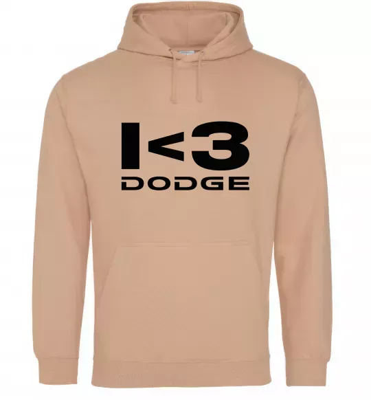 Жіноча толстовка (худі) I <3 Dodge Пісочний фото