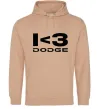 Жіноча толстовка (худі) I <3 Dodge Пісочний Жіноча толстовка (худі) I <3 Dodge Пісочний фото