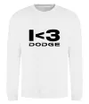 Світшот I <3 Dodge Білий фото