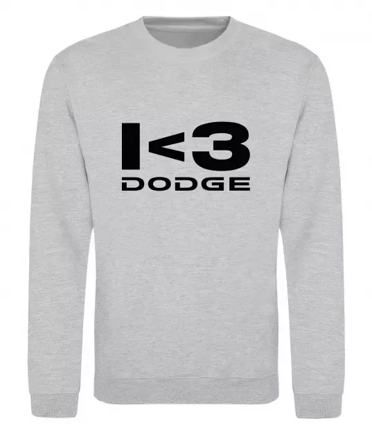 Світшот I <3 Dodge Сірий меланж фото