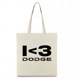 Эко-сумка I <3 Dodge Бежевый фото