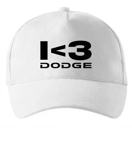 Кепка I <3 Dodge Белый фото