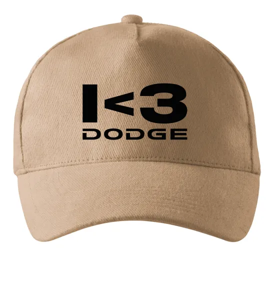 Кепка I <3 Dodge Пісочний фото