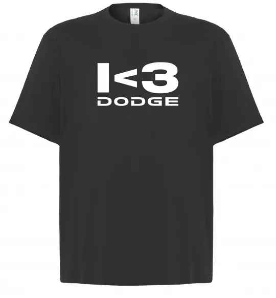 Футболка Оверсайз I <3 Dodge Черный фото