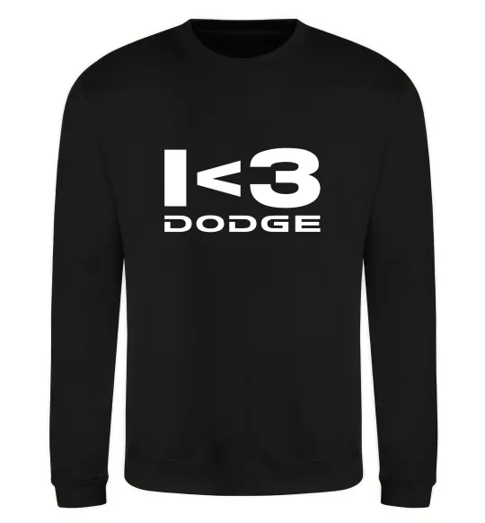 Світшот I <3 Dodge Чорний фото
