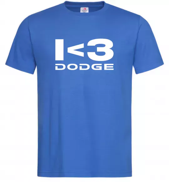 Чоловіча футболка I <3 Dodge Яскраво-синій фото