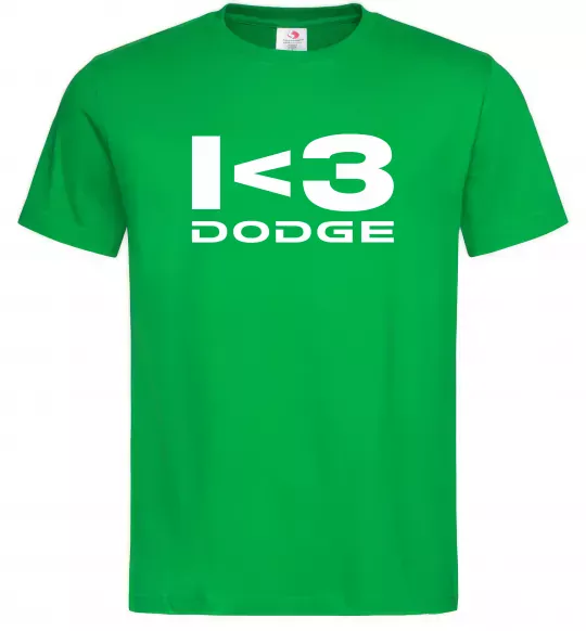 Чоловіча футболка I <3 Dodge Зелений фото