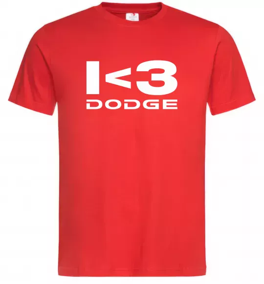 Чоловіча футболка I <3 Dodge Червоний фото