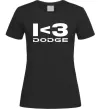 Женская футболка I <3 Dodge Черный фото