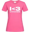 Женская футболка I <3 Dodge Ярко-розовый фото