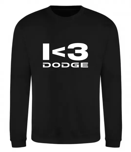 Світшот I <3 Dodge Чорний фото