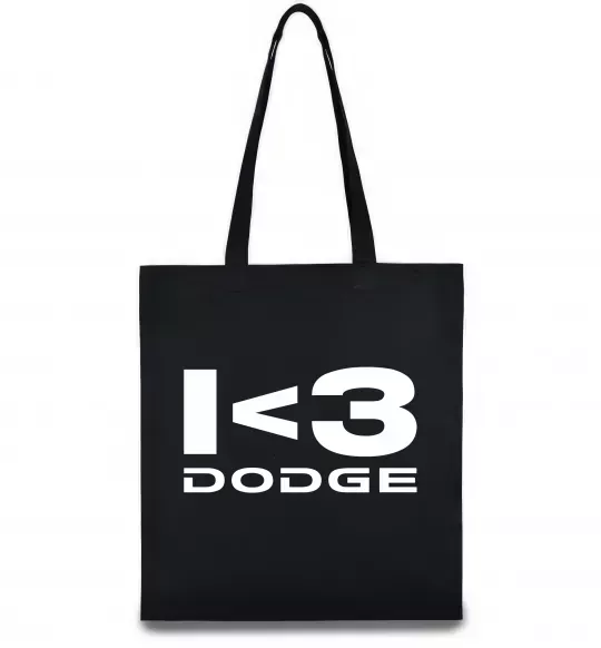 Эко-сумка I <3 Dodge Черный фото