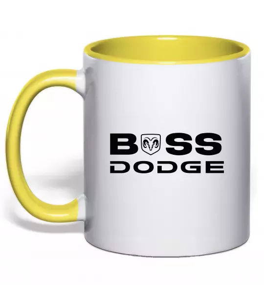 Чашка с цветной ручкой Boss Dodge Солнечно желтый фото