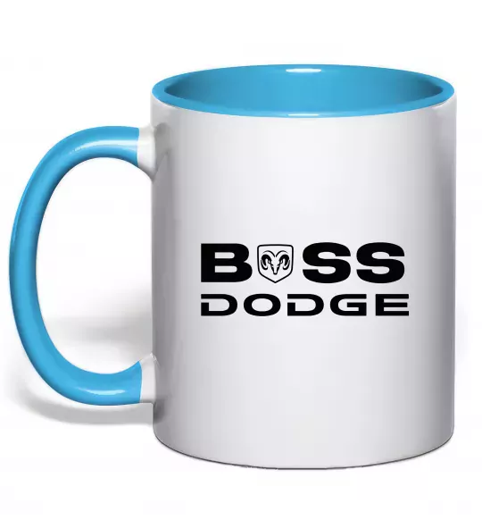Чашка с цветной ручкой Boss Dodge Голубой фото
