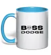 Чашка с цветной ручкой Boss Dodge Голубой фото
