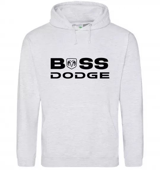 Мужская толстовка (худи) Boss Dodge Серый меланж фото