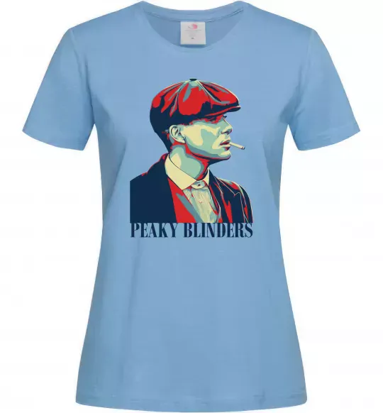 Жіноча футболка Peaky blinders Блакитний фото
