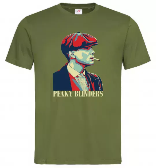Мужская футболка Peaky blinders Оливковый фото