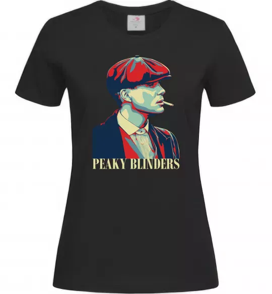Жіноча футболка Peaky blinders Чорний фото