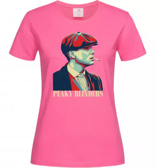 Жіноча футболка Peaky blinders Яскраво-рожевий фото