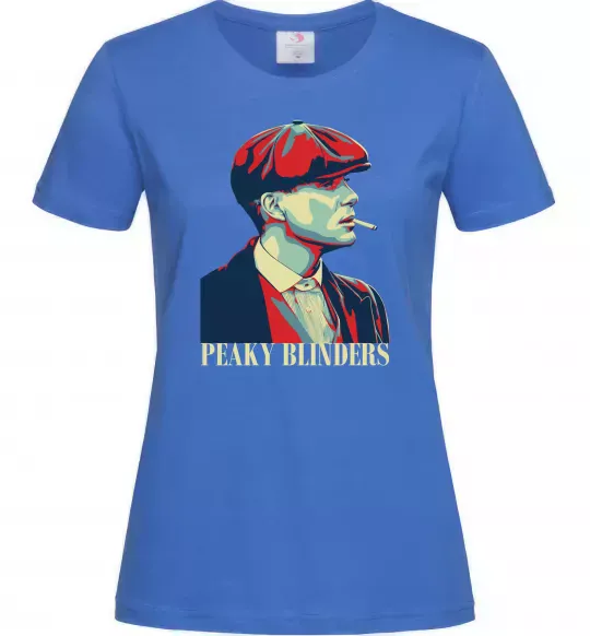 Жіноча футболка Peaky blinders Яскраво-синій фото