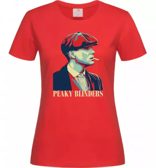 Жіноча футболка Peaky blinders Червоний фото