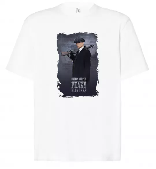Футболка Оверсайз Cillian Murphy in Peaky Blinders Білий фото