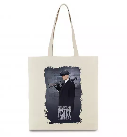 Еко-сумка Cillian Murphy in Peaky Blinders Бежевий фото