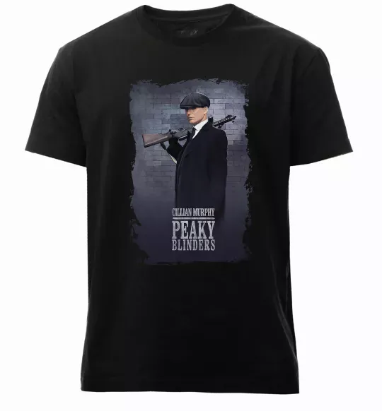 Чоловіча преміум футболка Cillian Murphy in Peaky Blinders Чорний фото